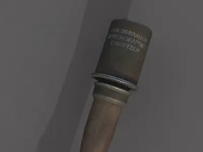 World War II - German Grenade - PBR Weapon Free low-poly 3D model