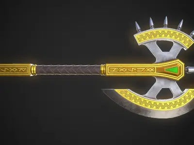Fantasy Axe 04A Low-poly 3D model