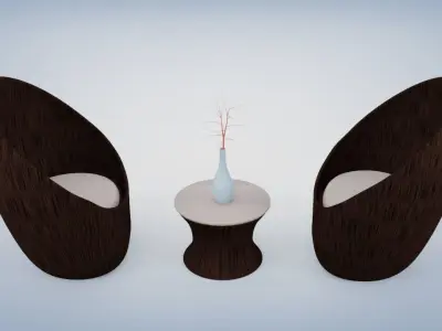 Outdoor coffee table 3D model