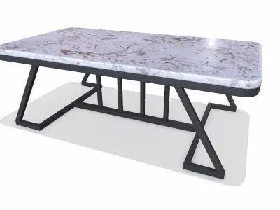 Marble Coffee Table Low-poly PBR Free low-poly 3D model