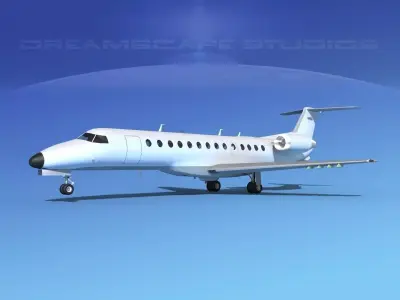 Embraer ERJ-135 Unmarked 2 3D model