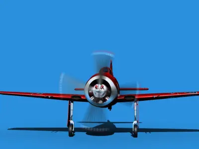 Grumman F8F-2 Bearcat V18 3D model