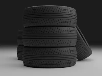 Car tire 3D model 3D model