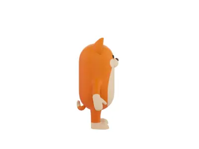 Shiba Dog Character 3D model