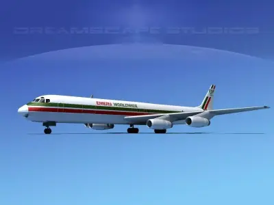 Douglas DC-8-63F Emery Air 3D model
