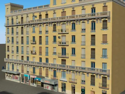 Building Collection 89-92 Low-poly 3D model