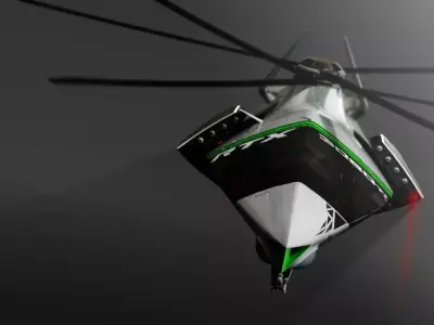 Nvidia RTX concept helicopter Low-poly 3D model