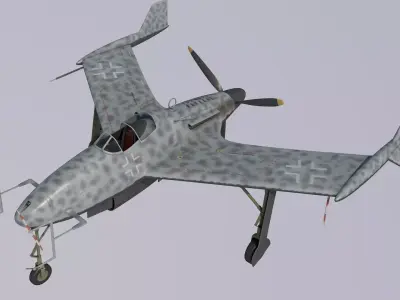 Blohm und Voss P208 Night Fighter 3D model