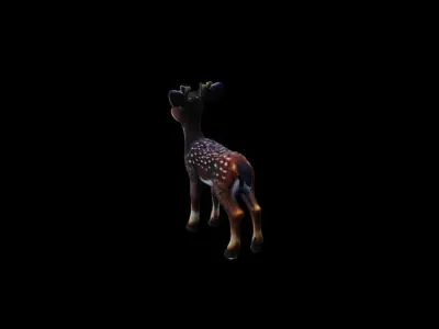 Little Deer low poly Low-poly 3D model