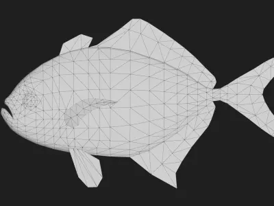 Trevally Low-poly 3D model