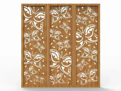 BUTTERFLIES SCREEN PANEL Free 3D print model