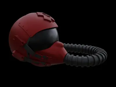 Pilot Helmet 3D model 3D printable 3D print model