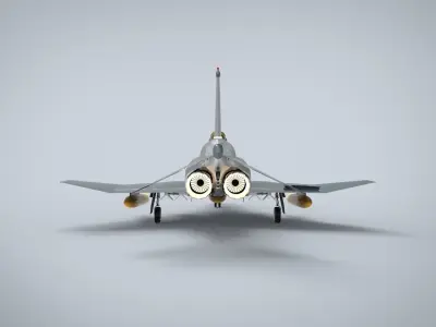 F-4 Phantom grey 3D model