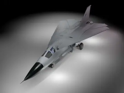 General Dynamics F-111 Aardvark jet  Low-poly 3D model