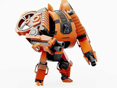 MILITARY ROBOT C-200 Rigged for Unreal Engine - Unity - MIXAMO 3D model