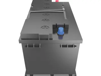 12 Volt Car Battery 3D model