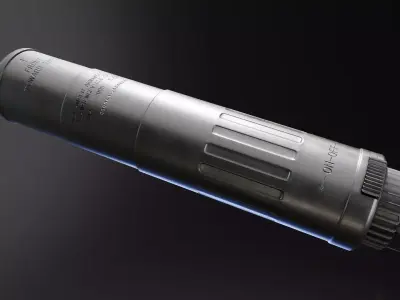 AAC M4 2000 suppressor Low-poly 3D model