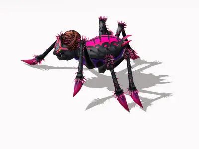  Spider Elvis Insect Animated Funny Cartoon Low-poly 3D model