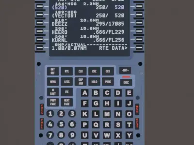 Airbus A320 MCDU Cockpit Unit 3D model