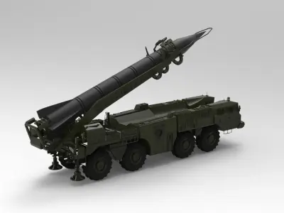 Scud missile tactical ballistic missiles 3D model