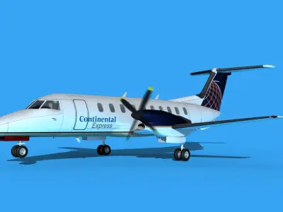 Embraer EMB120 Continental Airlines 3D model