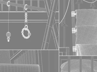 Child Bedroom Set 01 3D model