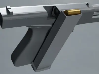 Glock 18 3D Lowpoly Model Gun Low-poly 3D model