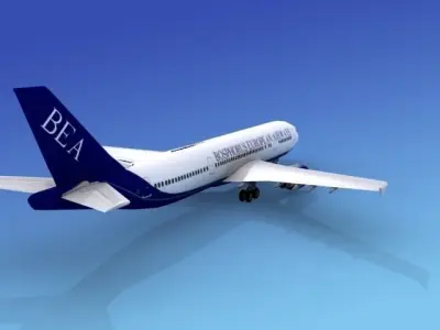 Airbus A300 Bosphorus European 3D model