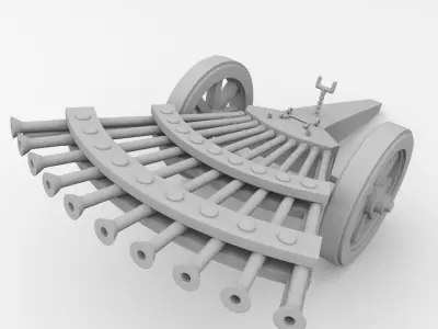 Da Vinci Machine Gun 3D model
