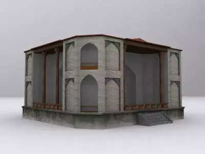 Hasht Behesht Building Low-poly 3D model
