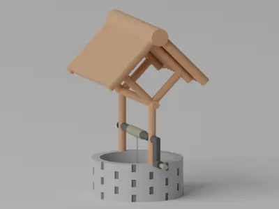 Medieval Stone Water Well 1 3D model