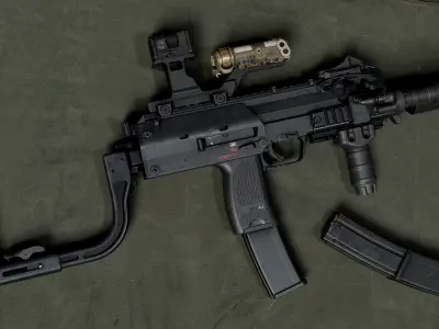 HK MP7 A2 Low-poly 3D model