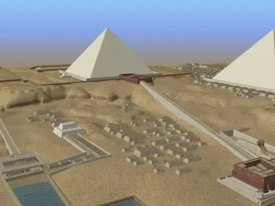 Giza Plateau true scale model 3D model