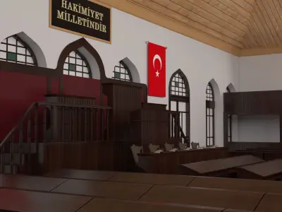 TBBM ILK KURUL SALONU - First Parliament Boardroom of Turkey 3D model