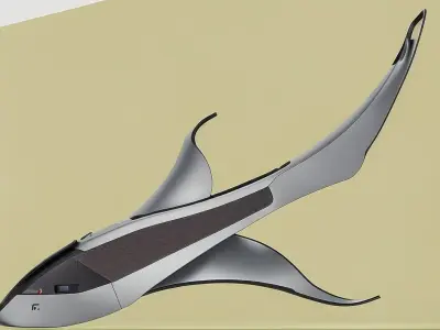 modern epic aircraft jet Low-poly 3D model