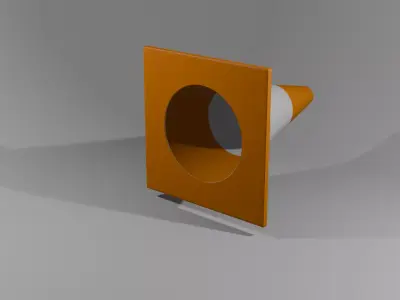 Traffic Cone Low Poly Game Ready 3D Model Low-poly 3D model