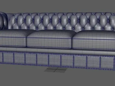 Sofa low poly Free low-poly 3D model
