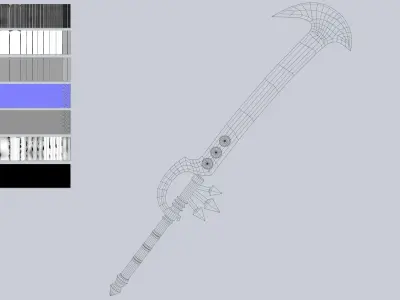 Demonic blade Low-poly 3D model order