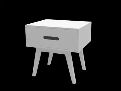 Nightstand bedside table with drawers Free 3D model