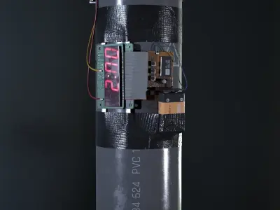 Pipe Bomb Low-poly 3D model