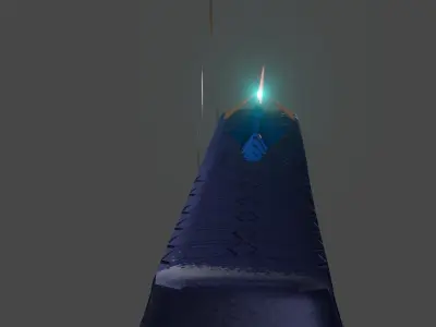 Laser-guided lightning cannon Low-poly 3D model