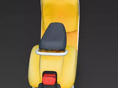 Stylized  Moped Yellow Scooter 3d model Low-poly 3D model