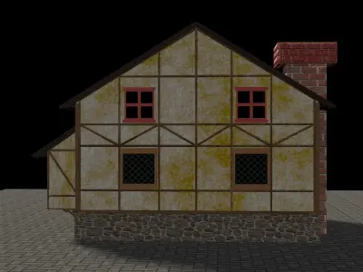 Simple Medieval House Free low-poly 3D model