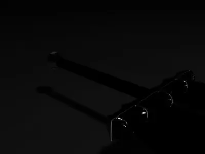 Black Fantasy Sword Low-poly 3D model