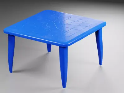 Plastic table 3D model purchase