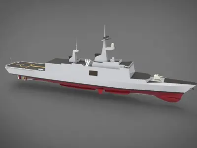 la fayette class frigate 3D model