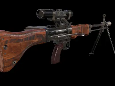 FG 42 Low-poly 3D model