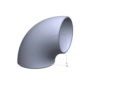 NERO BUTT WELD FITTINGS - ELBOWS STAINLESS STEEL 3D model