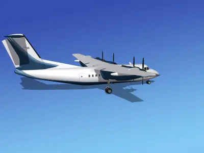 Dehavilland DHC-7 Svenson Charter 3D model