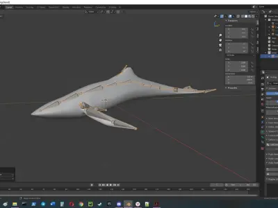 whale rigged Free 3D model